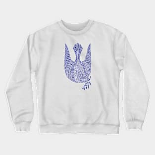 Cute blue peace bird, version 1 Crewneck Sweatshirt
